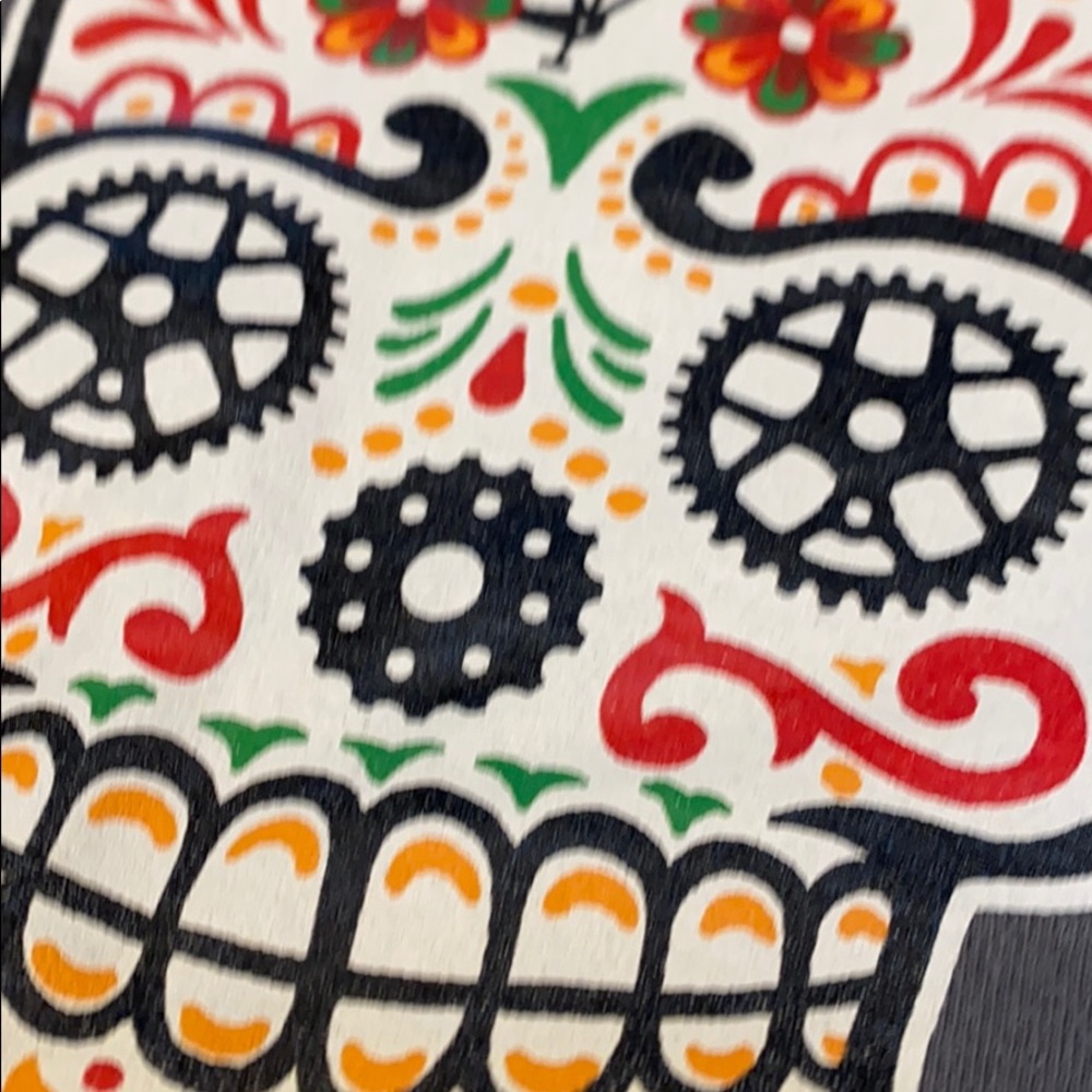 Men’s bicycle sugar skull themed Tee size medium - Picture 5 of 8